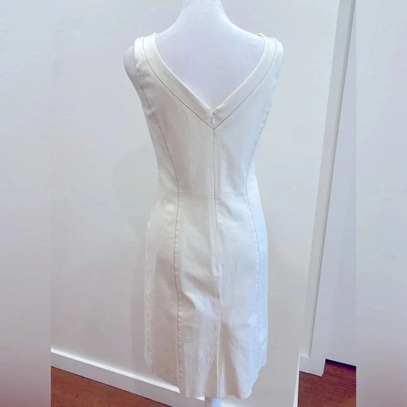 V-Neck Knee-Length Dress White Size US 4 / IT 40 - Picture 2 of 6